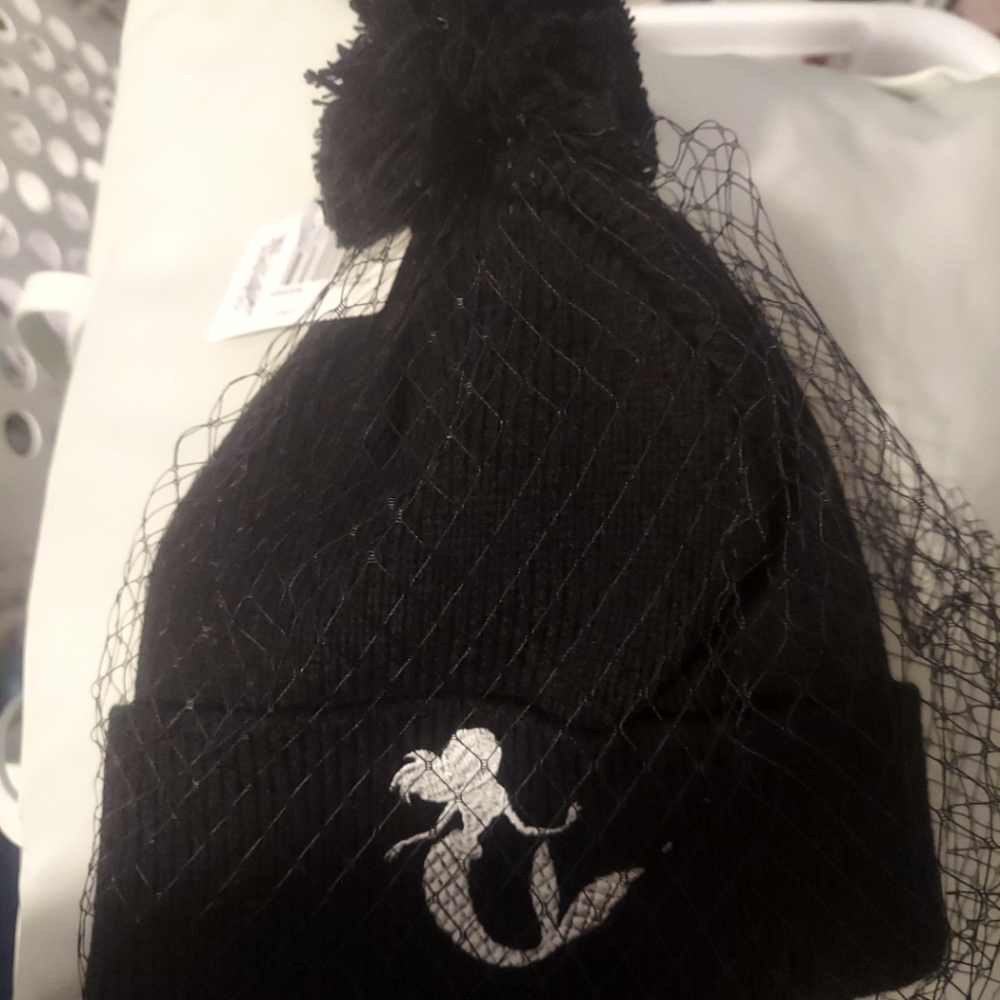 Disney Little Mermaid black beanie